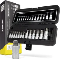 HASKYY Torx Nuss Bit Set Steckschlüssel Innen Torx Satz T8 - T70 Nüsse Werkzeug 1/4" 3/8" 1/2" Antrieb