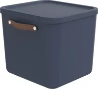 Rotho Aufbewahrungsbox 40L Maloja - Kunststoffbox mit Deckel - Stapelbox 39,5 x 38,0 x 34,0 cm - Plastikbox Ordnungsbox Allzweckkiste