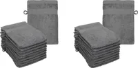 Betz 20 Stück Waschhandschuhe 16x21 cm PREMIUM 100% Baumwolle  Farbe: anthrazit