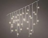 Kaemingk LED Lichterkette Icicle Lights 119 Lichter 5 m weiß