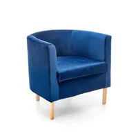 Halmar Fotel Clubby 2 - granat / naturalny