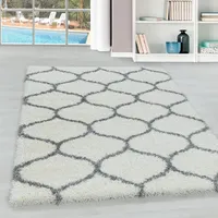 Teppium Hochflor Teppich Wohnzimmer Skandinavische Design Modern Teppich Shaggy Flauschig Weich, Creme, 80 x 150 cm