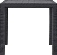 vidaXL Gartentisch Braun 79x79x72 cm Kunststoff Rattan-Optik