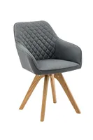 Křeslo Sada 2 Sada šedá textil