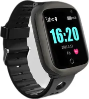 INF Smartwatch mit Herzfrequenz- und Blutdrucküberwachung, GPS-Positionierung, IP67 Schwarz