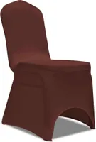 vidaXL Stretch Chair Cover 6 kusov Brown
