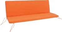 DEGAMO Gartenbankauflage Bankpolster DENVER 3-sitzer mit Rückenteil 140cm, terra