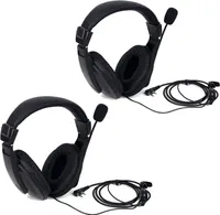 Retevis R114 Funkgerät Over Ear Headset Rauschunterdrückung VOX Kopfhörer 2 Pin Kompatibel mit Walkie Talkie RT24 RT27 RT21 RT22 RT15 RT28 RT617 RT618 RT619 BF-88E Kenwood (2 STK)