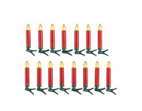 Livarno Home Weihnachts Christbaumkerzen LED kabellos Fernbedienung 15er Rot