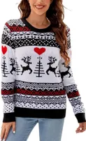 Weihnachten pullover frauen faul herbst und winter stil frauen gestrickte top Weihnachten-Größe XL