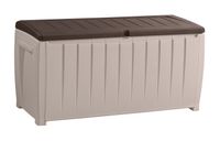 Keter-Novel Box 340 Liter-Auflagen- und Universalbox mit Sitzgelegenheit beige/espressobraun-6007EC