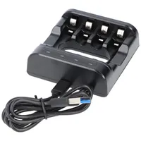 Rychlonabíječka L4 pro Li-Ion 1,5V baterie a NiMH 1,2V baterie AA AAA, pro 1-4 baterie, bez síťového adaptéru