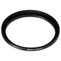 vhbw Step-Up-Ring Adapter von 49 mm auf 52 mm für Kamera Objektiv - Filteradapter, Metall Schwarz