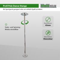Profi Pole Dance Stange Tanzstange 45mm GoGo Tabledance Static +  Ohne Bohren