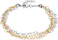 Silberarmband Herzen in Tricolor SB0300