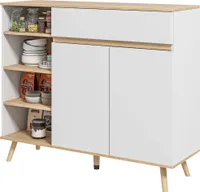 Rootz Aufbewahrungsschrank Buffet - Küchenschrank - Anrichte - Verstellbare Einlegeböden - 119cm x 40cm x 102cm
