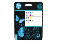 HP 912 - Originálny - Atrament na pigmentovej báze - Schwarz - Cyan - Magenta - Gelb - HP - Kombi-Packung - OfficeJet 8015 - 8018 - 8022 OfficeJet Pro 8020 - 8020e - 8025 - 8030e - 8035 OfficeJet 8010 All-in-One...