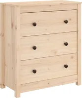 vidaXL Kredens 70x35x80 cm lite drewno sosnowe