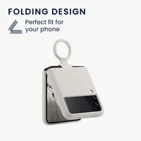 kwmobile Flip Soft Case kompatibel mit Samsung Galaxy Z Flip 3 5G - Silikon Hülle für Foldable Handy - Handyhülle in Weiß matt