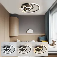 Deckenleuchte Led Deckenlampe Schwarz Modern Dimmbar Decke Lampe Mit Fernbedienung Für Flur Esszimmer Wohnzimmer Schlafzimmer Küche