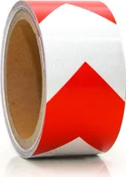 Reflektorband Selbstklebend 5m x 5cm Reflektierendes Warnband Klebeband Rot Weiß
