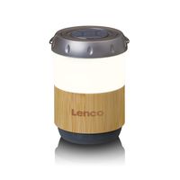 Lenco Bambus Lampe BTL-030BA, mit eingebauter Bluetooth Lautsprecher