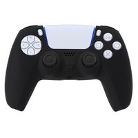 kwmobile Silikon Controller Sleeve kompatibel mit PS5 Schutzhülle - Silikon Case für Spiele-Controller zum Schutz - Schwarz