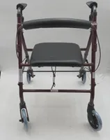 Mobiclinic, Rollator, Escorial, , Rollator składany i lekki, Blokowane hamulce ręczne, Pomoc w chodzeniu, Aluminium, Wyjmowany koszyk, Bordeaux
