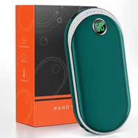 Ohrievač rúk 2 v 1 zelený , dobíjací USB elektrický ohrievač rúk s powerbankou 10000mAh vreckový ohrievač Elektrické zimné darčeky pre ženy, mužov, rodiny