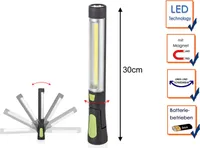Smartwares LED Arbeitsleuchte Batterie 4xAAA Taschenlampe 2 x 3W drehbar & schwenkbar