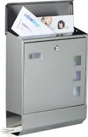 relaxdays Briefkasten Edelstahl