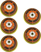 5x Trade-Shop Ø150mm Klett Schleifteller Stützteller Haftteller kompatibel mit Mirka 916GV48 Backup Pad, 5/16 x 24 Gewinde, hart, 48-Loch