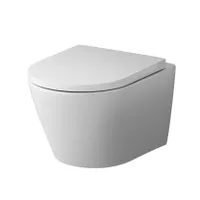 AM.PM Design Hänge-WC spülrandlos Toilette inkl. WC Sitz mit Softclose Absenkautomatik