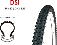 29 Zoll Fahrrad Reifen 54-622 MTB Mountain Bike 29x2.10 Mantel schwarz