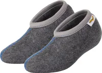 TippTexx 24 1 Paar Stiefelsocken, Gummistiefelsocken mit Nässeschutz, Grau mit Wolle, Größe 41-42
