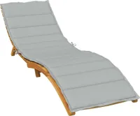 Sonnenliegen-Auflage Melange Hellgrau 200x60x4 cm Stoff