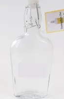 Glas-Bügelflasche 250ml Glasflasche Drahtbügelflasche Flachmann Likör Schnaps