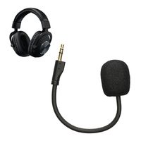kwmobile Ersatz Kopfhörer Mikrofon kompatibel mit Logitech G Pro X Headset - Gaming Headphones Mikrofon mit 3,5 mm Klinkenstecker - Schwarz