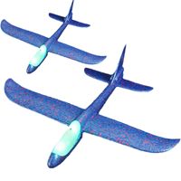rot oder lila Gleiter Outdoorspiel MOSES Leuchtender Styropor Segelflieger blau 