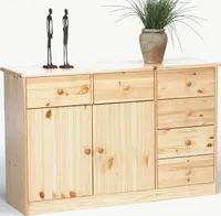90.50-26 Kommode Anrichte Kiefer natur 6 Schubladen, 2 Türen