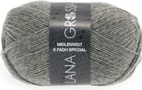 Lana Grossa - Meilenweit 6-fach 150g Unito 8961 grau meliert