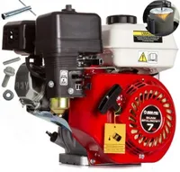 Motor Benzin Benzinmotor 7 PS 223 ccm OHV Kartmotor Standmotor 4-Takt Industriemotor 19 mm Welle Motor für Rüttelplatte, Stromaggregat