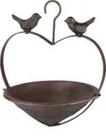 Vogelfutterstation - 25 cm x 22 cm x 19,5 cm - Vogel Hängetränke aus Gusseisen