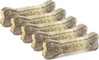 DOGBOSS 100% Natur Kauknochen - Hundeknochen, Rinderhaut mit Dorsch, 5 Stück 17 cm
