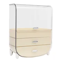 Makeup Organizer Weiß Kosmetik  Organizer mit Deckel und Schubladen