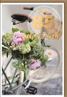 85. Geburtstag - Glückwunschkarte im Format 11,5 x 17 cm mit Umschlag