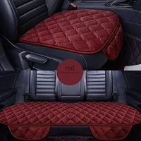Universal Vorne Auto Sitzkissen Sitzauflage Sitzbezüge KFZ Sitzmatte Flachs  - Rot