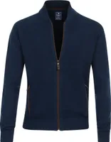 REDMOND Casual Herren Strickjacke Langarm Regular-Fit Blau S