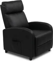 FCH Massagesessel Relaxsessel Fernsehsessel mit Wärmefunktion und Vibration,schwarz