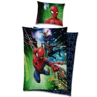 Spider-Man Kinderbettwäsche Garnitur Set wendbar Marvel 140 x 200  90 cm Baumwoll